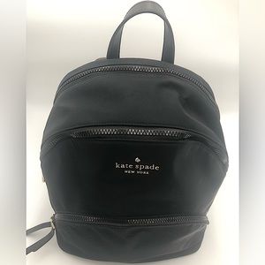 KATE SPADE NWOT black backpack, medium sized, lined, padded back